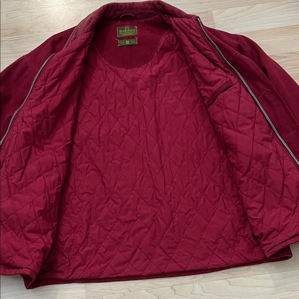 Vintage Evergreen Outerwear Red Canvas Jacket Men's M Oversized - Picture 3 of 11